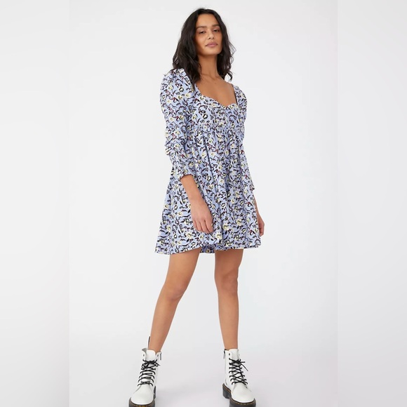 Free People Dresses & Skirts - FREE PEOPLE NWOT Floral Corduroy Mini Dress for Fall/Summer